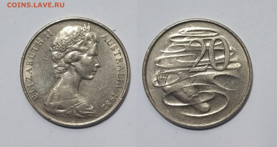 Австралия 20 центов 1982 года тип 1 - 10.01 - IMG_20240106_171547