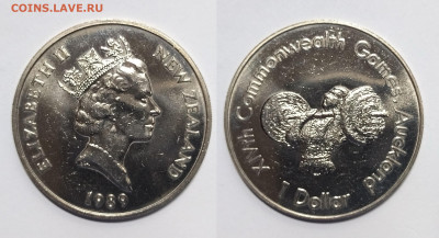 Полный набор Новой Зеландии 1 доллар 1989 г XIV Игры - 10.01 - IMG_20240102_094924