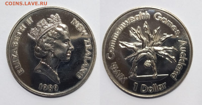 Полный набор Новой Зеландии 1 доллар 1989 г XIV Игры - 10.01 - IMG_20240102_094946