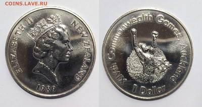 Полный набор Новой Зеландии 1 доллар 1989 г XIV Игры - 10.01 - IMG_20240102_094935