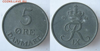 Дания 5 эре 1961 до 14-01-24 в 22:00 - 11 22 Дания 5 эре 1961    534