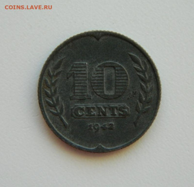 Нидерланды 10 центов 1942 г. (Цинк) до 11.01.24 - DSCN9999.JPG