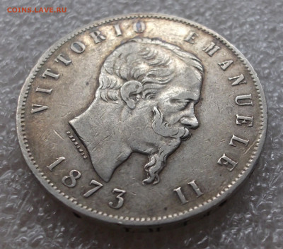 Италия 5 лир 1873 год - 009.JPG