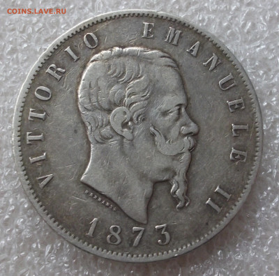 Италия 5 лир 1873 год - 008.JPG