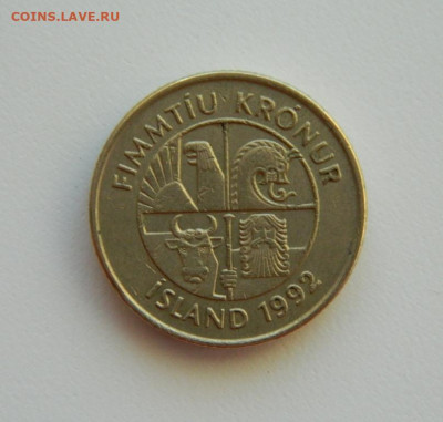 Исландия 50 крон 1992 г. (Фауна) до 15.01.24 - DSCN0033.JPG