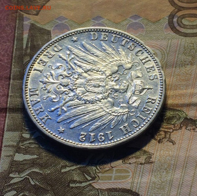 Германия 3 марки 1912 г Баден до 11.01 - 94