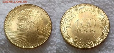 Колумбия 100 песо 2017 до 16.01 22:00 - КОЛУМБИЯ 100 песо 2017 20191008_1258