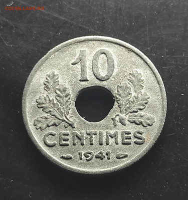 Франция 10 сантимов 1941 ( цинк) до 16.01.2024 - IMG_20240111_031316