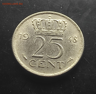 Нидерланды 25 центов 1948 до 16 . 01.2024 - IMG_20240111_040306