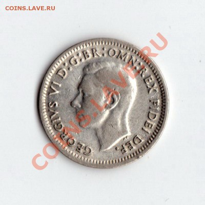 Ag  Австралия  3 пенса  1949г,  до 11.01. 22:00мск - 7а