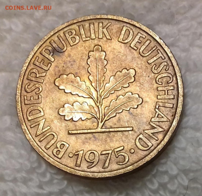 Германия 10 пфеннигов 1975 F до 18.01 22:00 - ГЕРМАНИЯ 10 пфеннигов 1975 F 20191003_194230