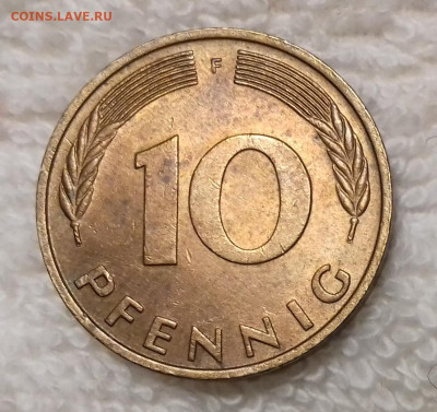 Германия 10 пфеннигов 1975 F до 18.01 22:00 - ГЕРМАНИЯ 10 пфеннигов 1975 F 20191003_194246