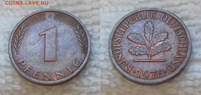 ГЕРМАНИЯ 1 пфенниг 1976 F до 18.01 22:00 - ГЕРМАНИЯ 1 пфенниг 1976 F 20190813_1133