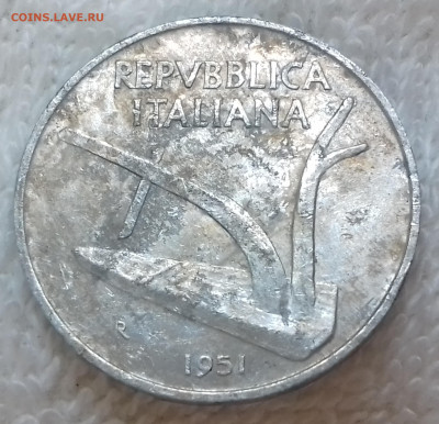 Италия 10 лир 1951 до 18.01 22:00 - Италия 10 лир 1951 20220628_123739