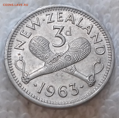 Новая Зеландия 3 пенса 1963 до 18.01 22:00 - Новая Зеландия 3 пенса 1963 20220704_164134