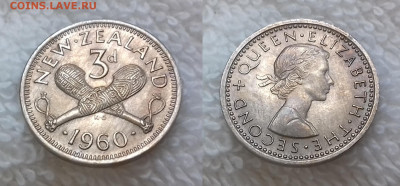 Новая Зеландия 3 пенса 1960 до 18.01 22:00 - НОВАЯ ЗЕЛАНДИЯ 3 пенса 1960 20190821_1123