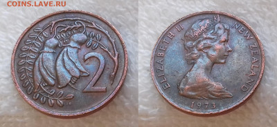 Новая Зеландия 2 цента 1973 до 18.01 22:00 - НОВАЯ ЗЕЛАНДИЯ 2 цента 1973 20190123_1125