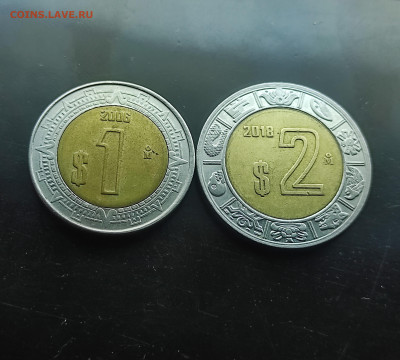 Мексика 1 песо 2006 , 2 песо 2018 до 18.01.2024 - IMG_20240113_111823
