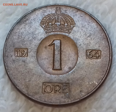 Швеция 1 эре 1964 до 18.01 22:00 - Швеция 1 эре 1964 20220630_143943