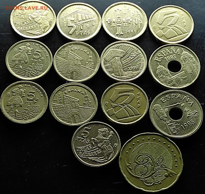 Испания юбилейные 5 песет, 25 песет 1992-2012   до18.01.2024 - IMG_20240113_211101
