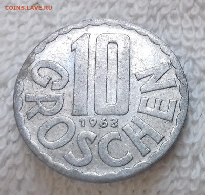 Австрия 10 грошей 1963 до 18.01 22:00 - Австрия 10 грошей 1963 20150326_203746