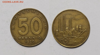 ГДР 50 пфеннигов 1950 года - 17.01 - IMG_20240113_075922