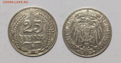 Германия 25 пфеннигов 1910 года, МД Штутгарт - 17.01 - IMG_20240113_080054