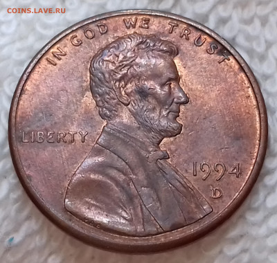США 1 цент 1994 D до 18.01 22:00 - США 1 цент 1994 D 20220714_142744