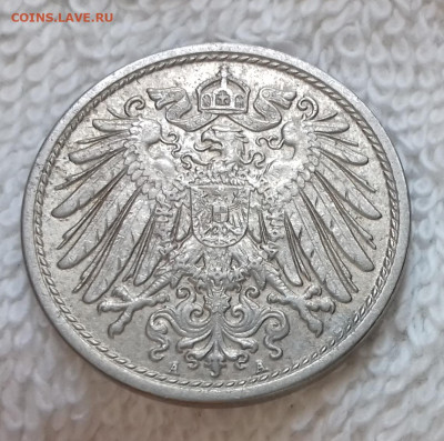 Германия 10 пфеннигов 1910 A до 21.01 22:00 - Германия 10 пфеннигов 1910 A 20150326_211757