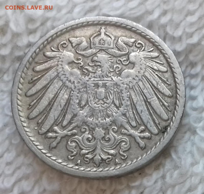 Германия 5 пфеннигов 1907 A до 21.01 22:00 - Германия 5 пфеннигов 1907 A 20150326_212740