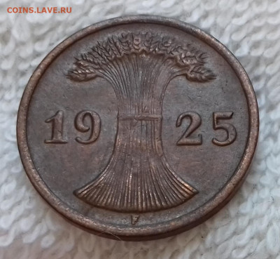 Германия 2 рейхспфеннига 1925 F до 21.01 22:00 - Германия 2 рейхспфеннига 1925 F 20150326_213031