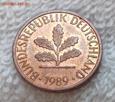 Германия 1 пфенниг 1989 F до 21.01 22:00 - Германия 1 пфенниг 1989 F 20150326_213832