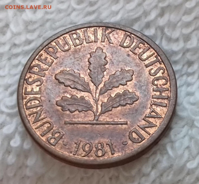Германия 1 пфенниг 1981 F до 21.01 22:00 - Германия 1 пфенниг 1981 F 20150326_214645
