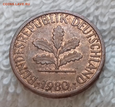 Германия 1 пфенниг 1980 G до 21.01 22:00 - Германия 1 пфенниг 1980 G 20150326_214810