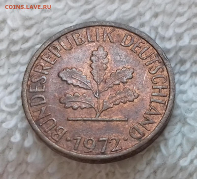 Германия 1 пфенниг 1972 F до 21.01 22:00 - Германия 1 пфенниг 1972 F 20150326_215129