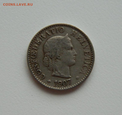 Швейцария 5 раппенов 1907 г. до 22.01.24 - DSCN0759.JPG