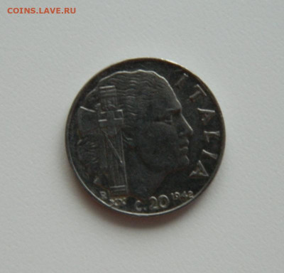 Италия 20 чентезимо 1942 г. до 22.01.24 - DSCN0764.JPG