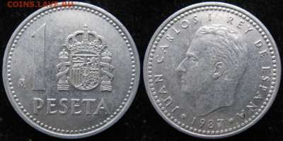 Испания 1 песета 1987 до 22-01-24 в 22:00 - 12.7.Испания 1 песета 1987   294