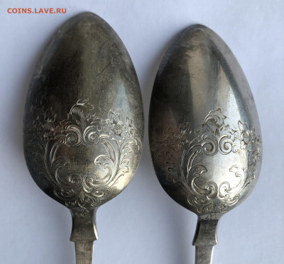Старинные серебряные столовые ложки 84 проба 1864 год -2 шт - IMG_7524.JPG