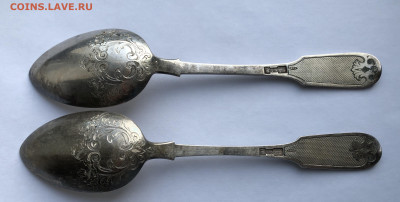 Старинные серебряные столовые ложки 84 проба 1864 год -2 шт - IMG_7523.JPG