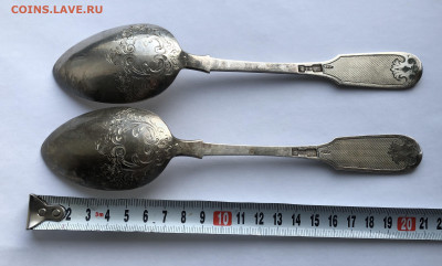 Старинные серебряные столовые ложки 84 проба 1864 год -2 шт - IMG_7519.JPG