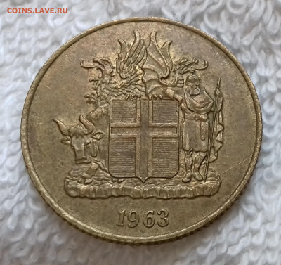 Исландия 1 крона 1963 до 21.01 22:00 - Исландия 1 крона 1963 20240115_145837