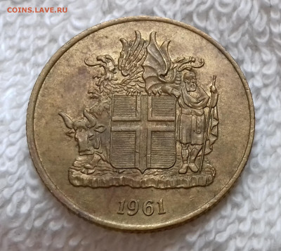 Исландия 1 крона 1961 (тираж - 500 000) до 21.01 22:00 - Исландия 1 крона 1961 20240115_145943
