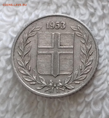 Исландия 10 эйре 1953 до 21.01 22:00 - Исландия 10 эйре 1953 20240115_150639