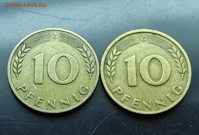 Германия 10 пфеннигов  1949,1950 2 штуки до 23.01.2024 - IMG_20240118_152438