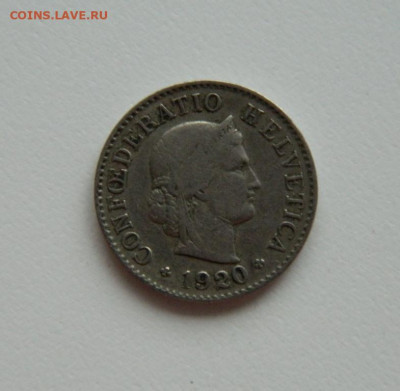Швейцария 5 раппенов 1920 г. до 24.01.24 - DSCN0619.JPG