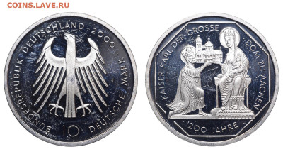ФРГ. 10 марок 2000 г. Собор. До 20.01.24. - Р1837