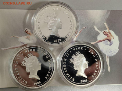 2дол 2009 Ниуэ - Русские сезоны в Париже (к-кт 3шт), Ag999 - ЯЯ Русские сезоны-3
