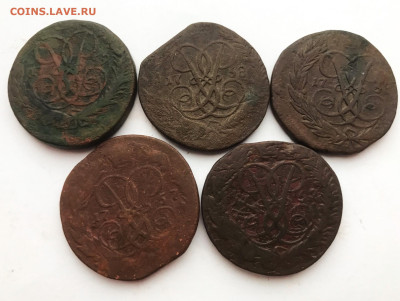 2 копейки Елизаветы надпись сверху 5шт (141) 24.01 - Az79_YMWdqU