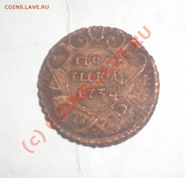 полушка 1734 , очень красивый перечекан - P7010041_thumb